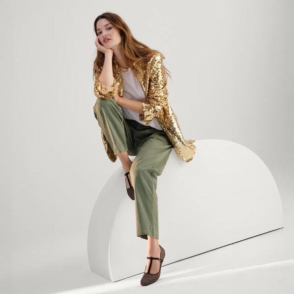 Rothy's T-Strap Mary Jane Flats Bronze Black Metallic Knit Women's Size 9 - Picture 2 of 10